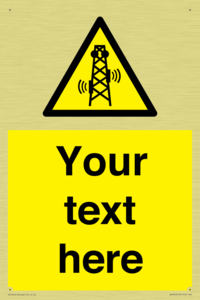 Custom warning RF radiation transmitter